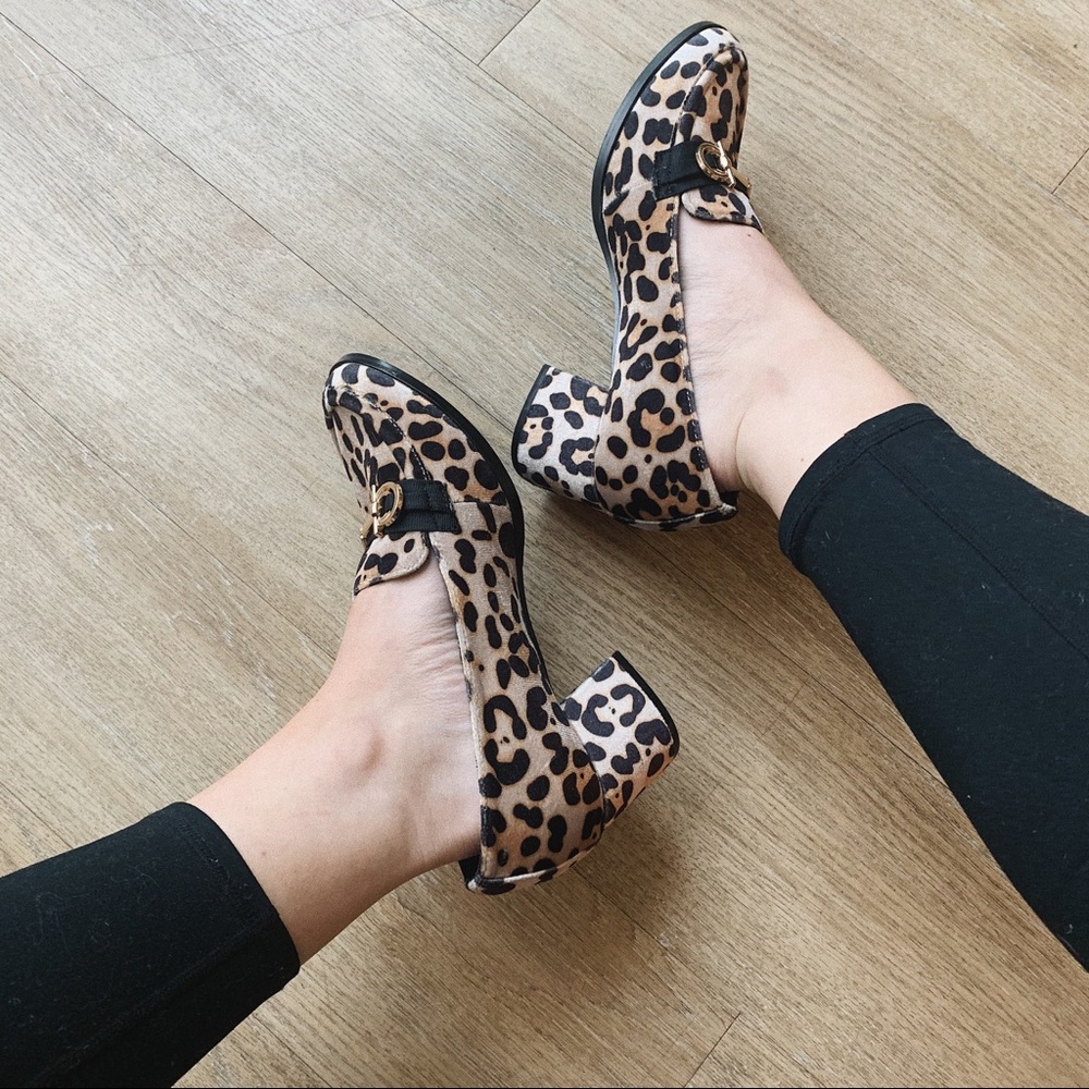 ASOS Heeled Loafers, Leopard Print Shoes